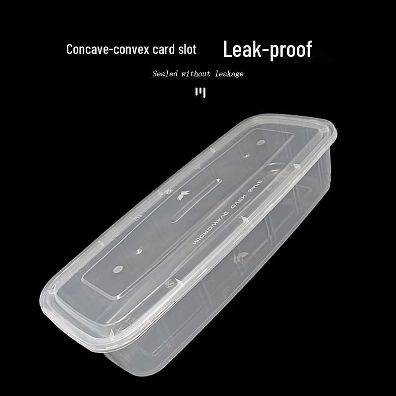 Large Transparent Rectangular Disposable Food Container