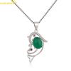 The Dolphins Form Copper Alloy Zircon Women The Cat Pendant Necklace Fashion Gift