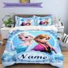 3pcs Frozen1 Cover Set - Personalized Name, HD Printed Bedding with 1 Cover and 2 Pillowcases - Perfect for Home Decor, Easy Care