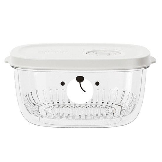 Ящик для хранения в холодильнике, прозрачный, пищевой, без бисфенола А, с рисунком из мультфильма, герметичный, сохраняющий свежесть, с крышкой, контейнер для фруктов и овощей, ящик для хранения