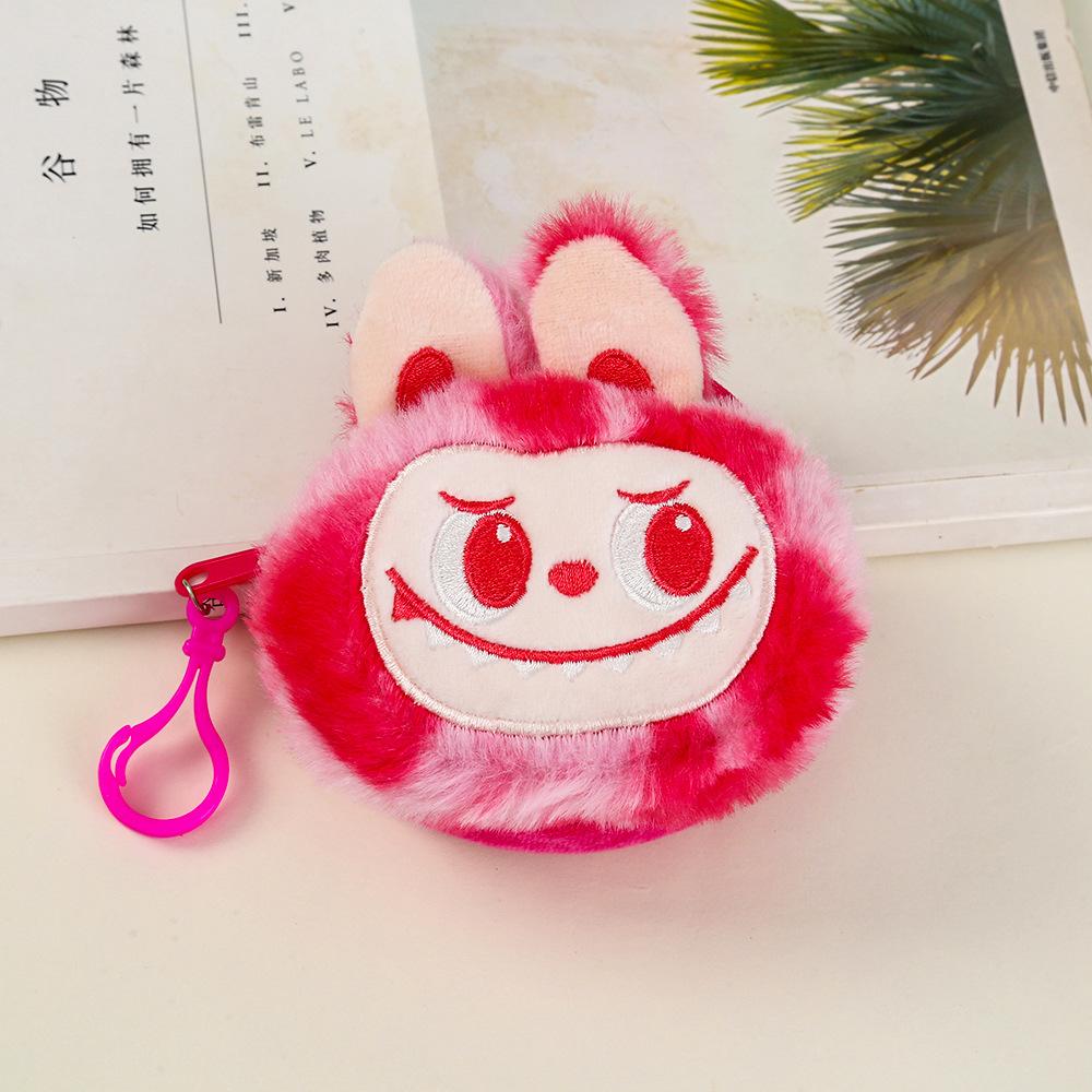 Cartoon Plush Change Bag Cute Doll Keychain Pendant Children's Holiday Gift