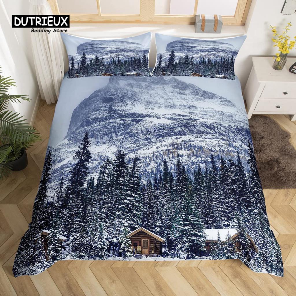 Комплект пододеяльника Snow Mountain, 3 предмета, Постельное белье, Мягкий Удобный Дышащий Пододеяльник, Для Декора Спальни Гостевой Комнаты