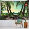 Гобелен из натуральных растений, настенный гобелен с изображением животных, декоративный хиппи, богемный ковер, воздушный фон, ткань
