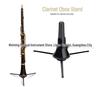 Black Folding Clarinet Stand - Compact and Durable Design 