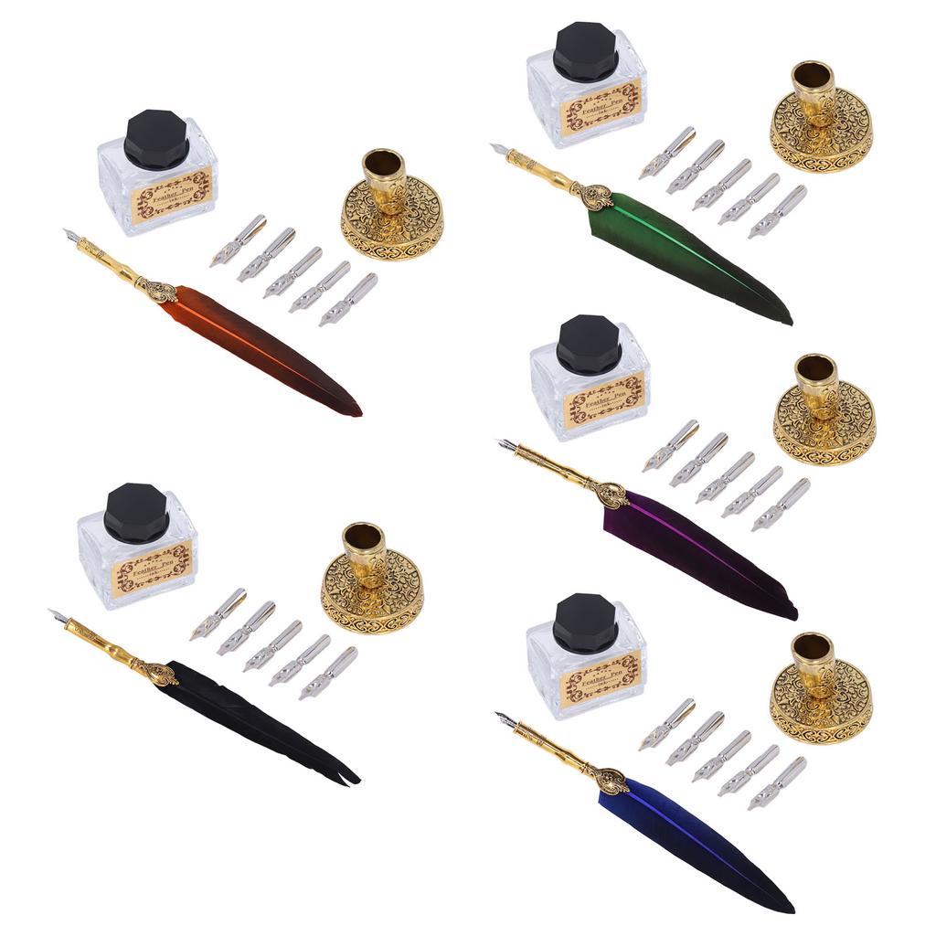  Ручка Изысканная винтажная элегантная нержавеющая сталь плавно пишущая износостойкая ручка-гусиное перо