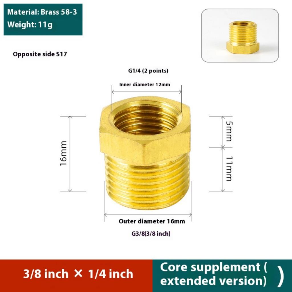 Латунный пневматический редукционный фитинг высокого давления, шестигранный переходник с гнездовым соединением разных размеров для промышленных пневмосистем