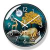 Yipra 6083 Elk Wall-Mounted Silent Quartz Clock for Living Room