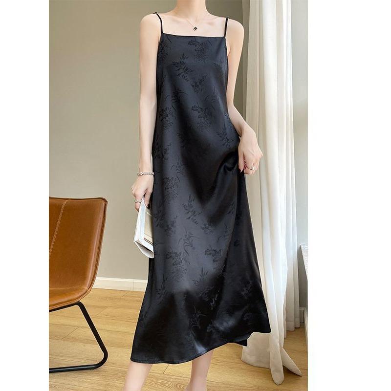 Женское летнее платье Haute Couture, легкое, роскошное, нишевое, жаккардовое платье средней длины, модное, все, платье на бретелях