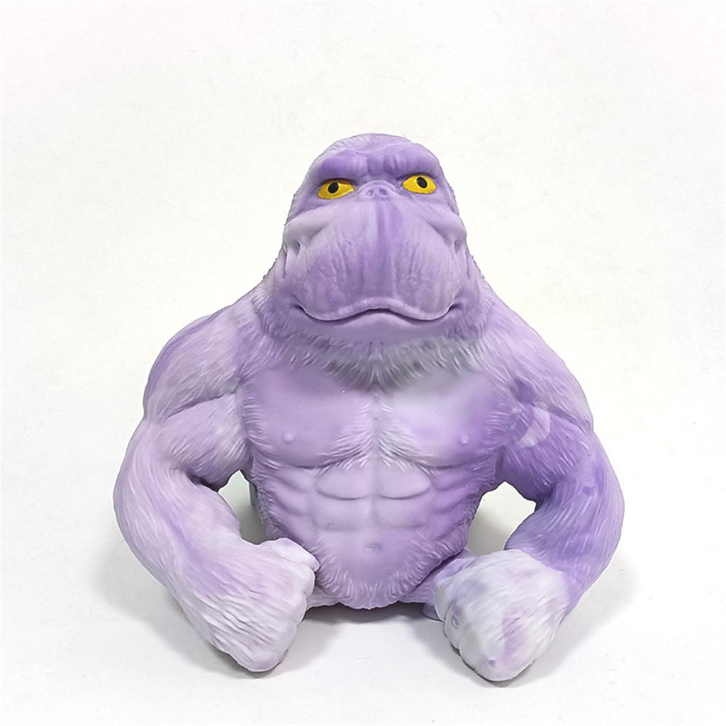 Сквиши Обезьянка Игрушка Растягивающаяся Наполненная Песком-Клеем Резиновая Горилла Эластичная Растягивающаяся Игрушка для Декомпрессии при Аутизме Взрослые Дети Подарок