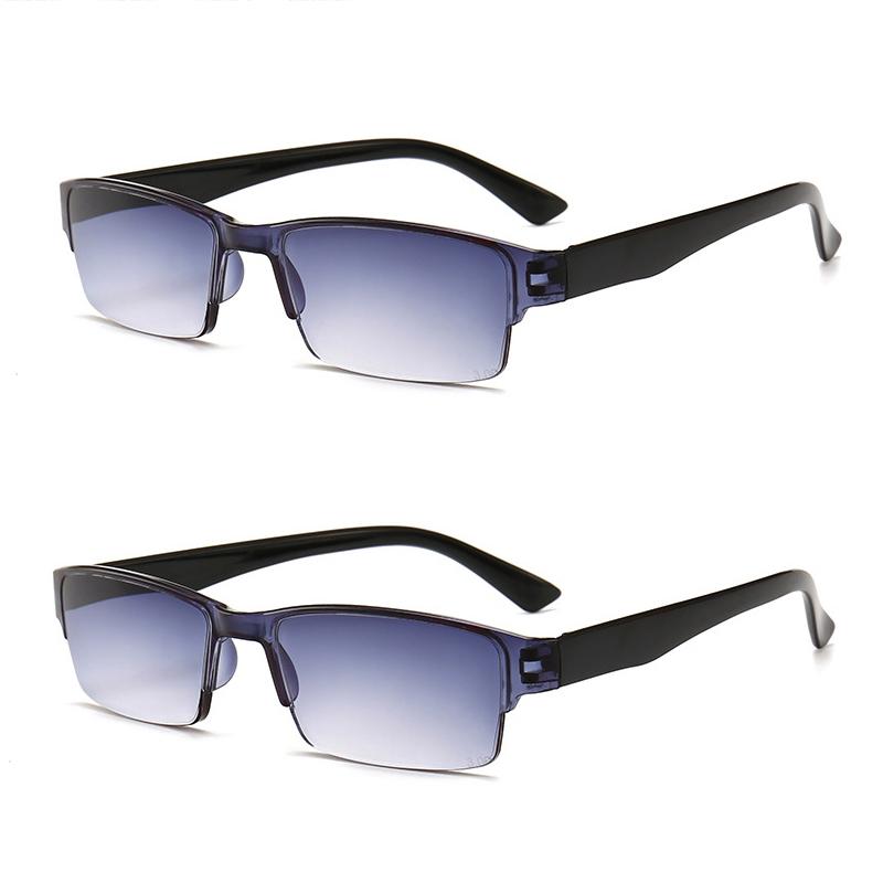 Очки для чтения мужские градиентные рецептурные очки мужские ретро квадратные полуободковые очки для дальнозоркости +1.0 +1.5 +2.0 +2.5 до +4.0