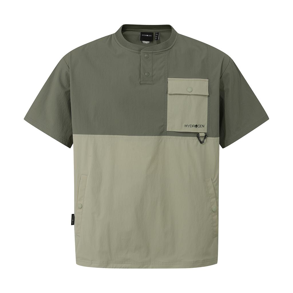 HYDROGEN Unicolor Panel Setup Short Sleeve T-Shirt