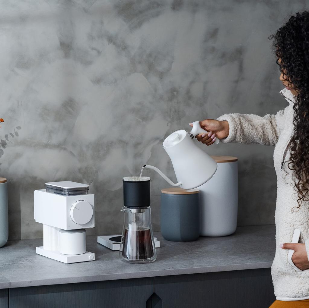 Fellow Stagg Pour-Over Dripper, High-Performance Coffee Dripper with Insulated Stainless Steel Construction and Paper Filter (XF Size)