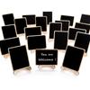 10PCS Mini Wooden Blackboard with Holder Portable Message Board Label Sign for Wedding Birthday Party DIY Desktop Decoration