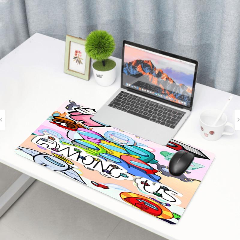 Among Us Print Mouse Pad, Anti‑Slip Desktop keyboard Mat, for PC Laptop Gaming Working Daily Use, Cool Festival Surprise Gift