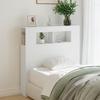 LED Headboard White 100 x 18.5 x 103.5 cm Engineered Wood