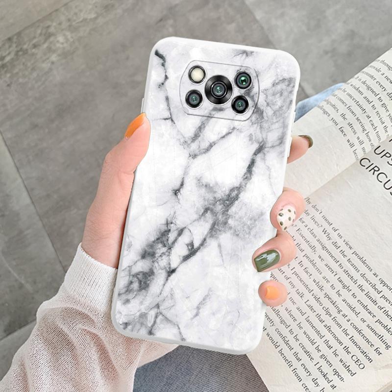 Чехол Poco X3 Pro Pocox3 NFC Роскошный Блестящий Золотая Фольга Океанский Мрамор Силиконовый Мягкий Чехол для Телефона для Xiaomi Poco X3 X5 X6 Pro