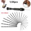 Mini Tiny Micro HSS Drill Bits Keyless Chuck 0.5-3.0mm Hand Model Craft DIY Tool