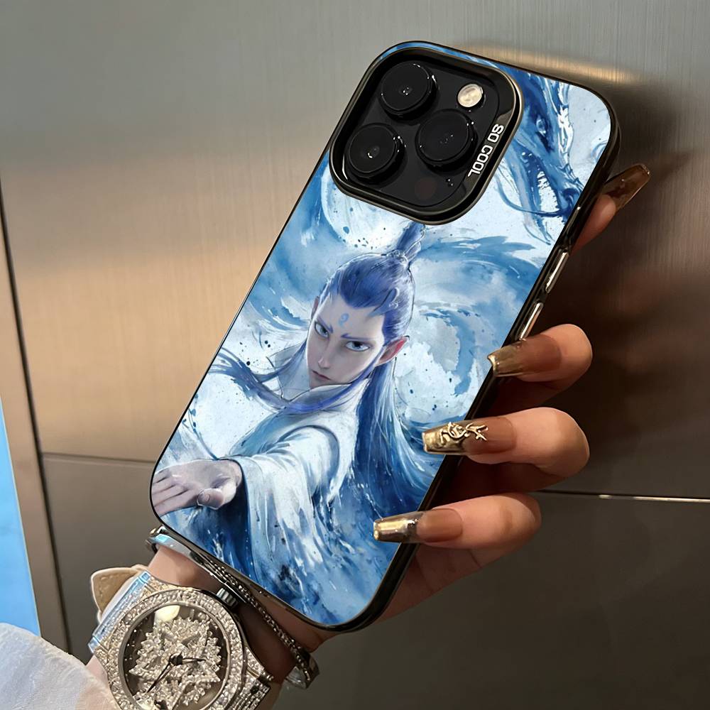 N-Z-Ne-zha Hot anime Phone Case For IPhone17  16 11 12 13 14 15 16 Pro Max Plus Cover Colored Silver Funda Bumber