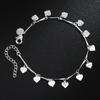 925 Silver-plated European, American, Japanese and Korean Couples Heart-to-heart Girl Bracelet Anklet Fashion Jewelry