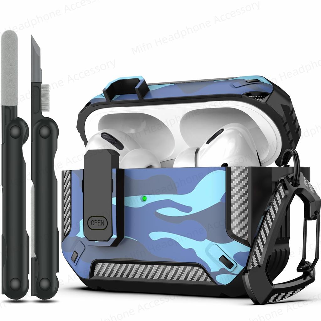 Чехол AirPod Pro 2025 switch с набором для чистки, роскошный защитный чехол TPU для предотвращения падений, чехол для AirPod Pro 3-го/2-го поколения