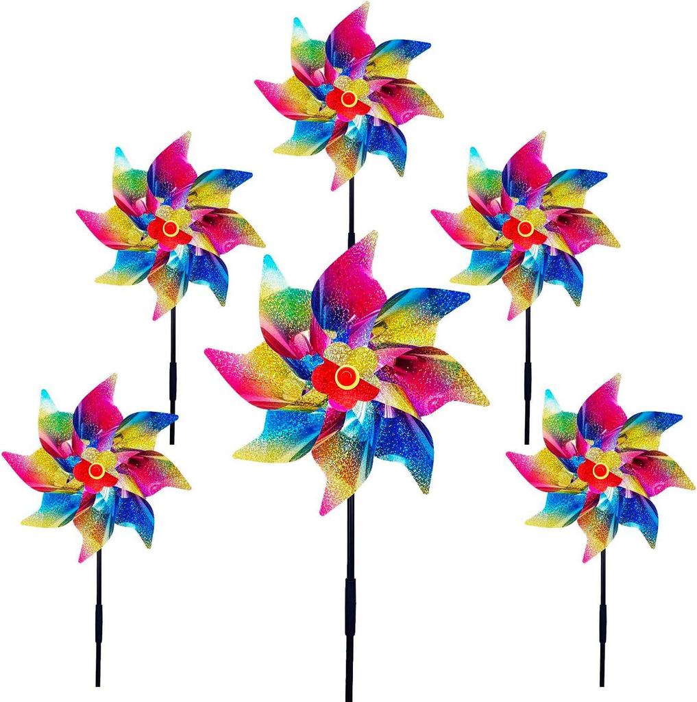 Полосатая лазерная радужная вертушка-отпугиватель птиц