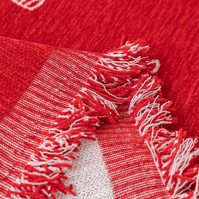 Праздничный большой красный чехол для дивана, ткань, четыре сезона, универсальный чехол для подушки из синели, полотенце, свадебное полное покрывало, одеяло для дивана