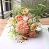 Artificial Flowers High Simulation Silk Petals Real Touch Adjustable Iron Wire Stems Mixed Roses Hydrangeas Daisies Maintenance-Free Home Decor Gifts