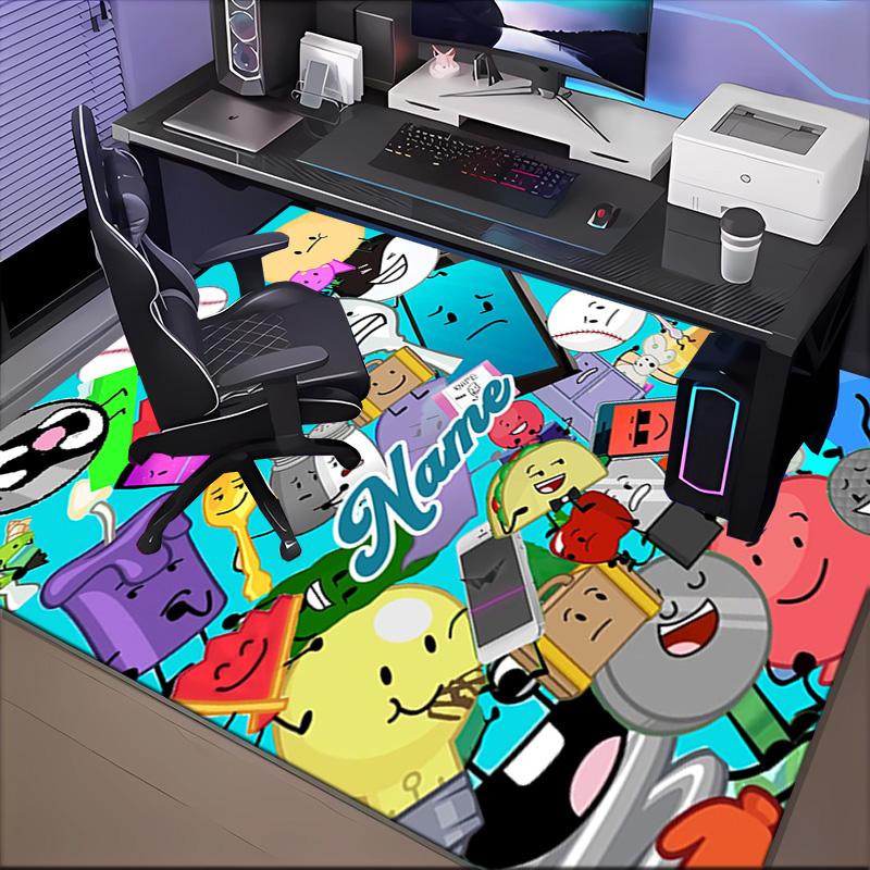 Custom Name Cartoon Dream Island Rug for Living Room, Game Rooms, Office, Bedroom, Floor Mat Playful Design, fan gifts Christmas decor