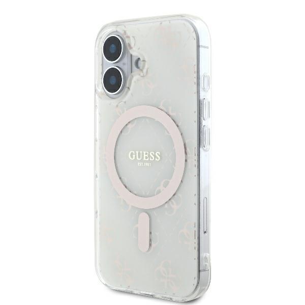 Guess Guhmp16Sh4Dteh Iphone 16 6.1 Biały/White Hardcase Iml 4G Background Magsafe