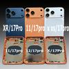 Полный Комплект Титановый Плоский Корпус DIY для iPhone Xr на 17 Pro Xr Шасси Преобразование в Блестящий 17 Pro Xr Подобный Комплект Задней Панели 17 Pro Xr