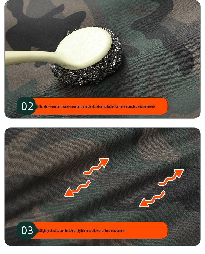 Men's Camouflage Cotton Jacket - Stretch, Velvet-Lined, Warm, and Wear-Resistant for Winter Protection.