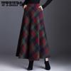 Long Skirt Winter Skirt Large Size Women's Tweed Half Body Skirt A-line Skirt Large Swing Skirt Female Fashion Casual Long Streetwear