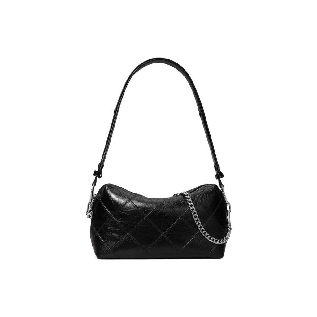 Tory Burch Fleming Adjustable Detachable Shoulder Strap Pleated Leather Tote Bag Large Women Tote Bags Black 183831-001