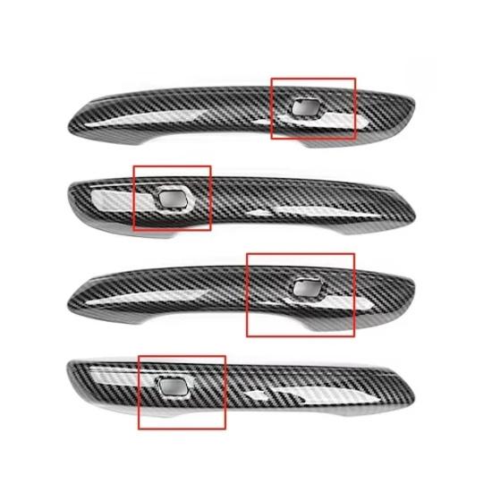 For Genesis GV80 2025 2026 Car Tuning Carbon Fiber Central Console Window Button Rear Air Vent Door Handle Cover Accessories LHD