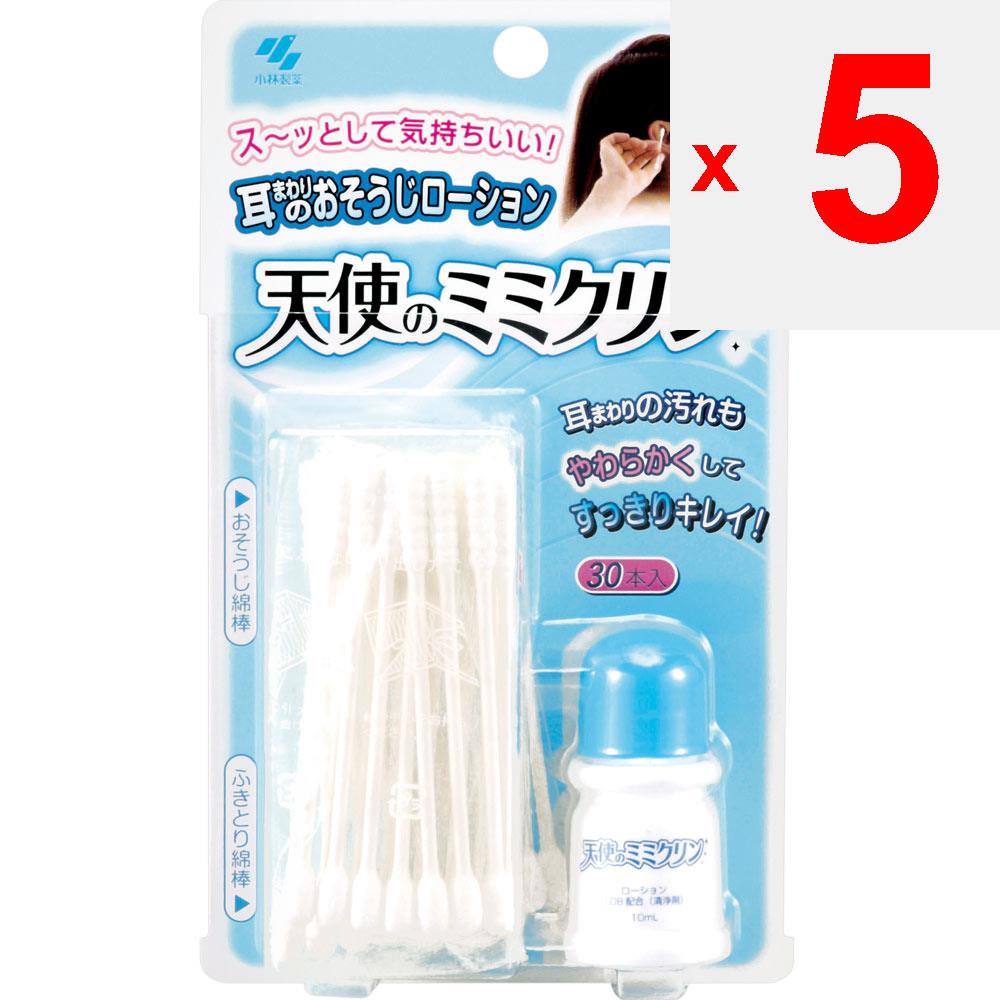 KOBAYASHI Pharmaceutical Mimikurin Tenshi no 30шт + 12мл Ватные палочки с клейкой основой Ватные палочки с клейкой основой