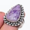 Natural Sage Amethyst Gemstone 925 Sterling Silver Jewelry Ring Size 8.5 R8z25