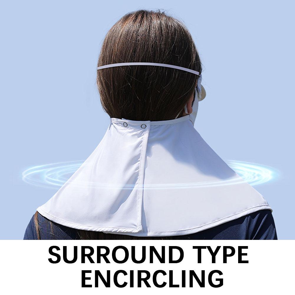 Солнцезащитная маска Ice Silk со съемными полями для шляпы, модная дышащая тонкая бесследная маска, УФ-защитная маска для занятий спортом на открытом воздухе