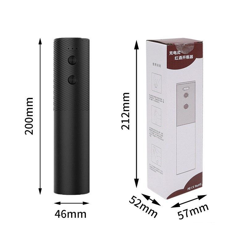 One-click Button Electric Wine Bottle Opener Automatic Corkscrew USB Rechargeable Wine Opener Wine Tools Bar Kitchen Products