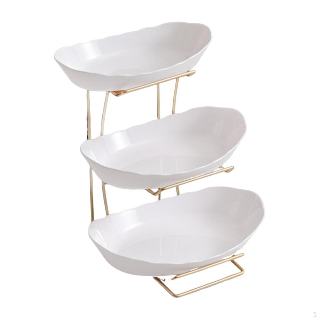 Многоярусная фруктовая корзина для столешницы с металлической подставкой для конфет и орехов