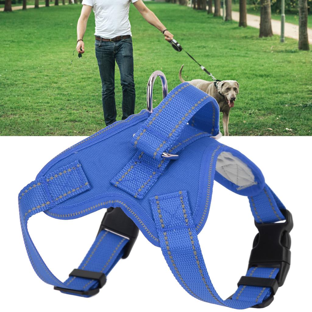 Dog Harness Multifunctional Reflective Adjustable Oxford Cloth Pet Saddle Harness for Dogs Pets