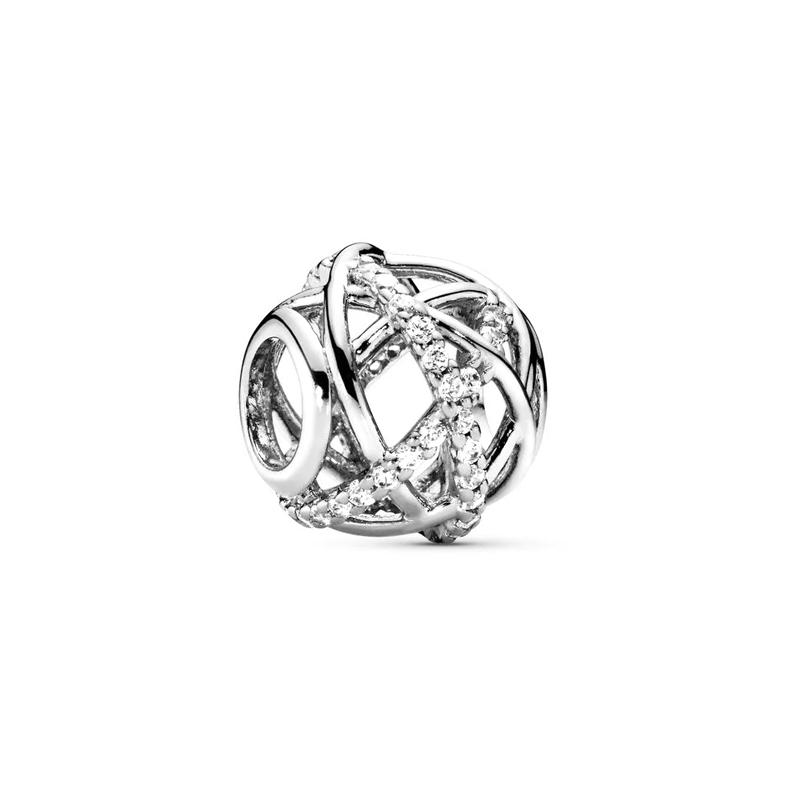 Pandora Brilliant Line Hollow Charm 925 Silver Pendant Women's Style 791388CZ