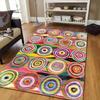 Vintage Abstract Pattern Non-Slip Floor Mat Washable Decorative Area Rug for Living Room Kitchen Office Laundry Room Bathroom