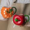 Креативная керамическая кружка для кофе в виде клубники, тыквы, ананаса, детская фруктовая кружка, для дома, офиса, завтрака, напитков с молоком, подарок на день рождения