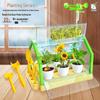 Eco-Friendly Greenhouse Plant Growing Kit for Kids: Cultivate Vegetables and Flowers with Scientific Experiments.