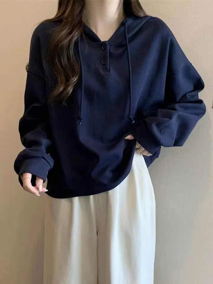 Trendy Women's Korean-Style Lightweight Hoodie - Spring/Autumn Loose Fit