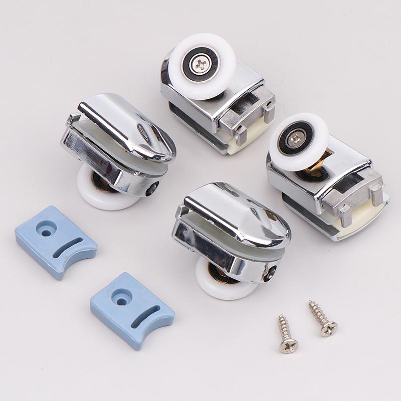 2 шт., 23/25 мм, верхние ролики для душевой двери, двухколесные раздвижные дверцы из цинкового сплава, роликовый подшипник, сменные колесные направляющие