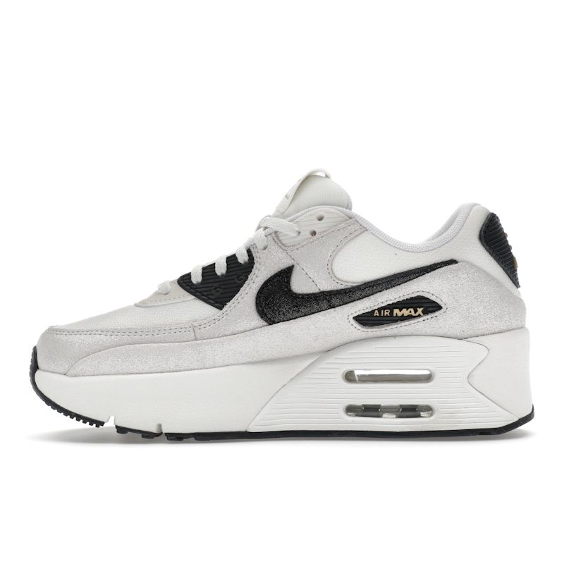 Nike Air Max 90 LV8 Белый Металлик Золотистый Черный Женские Кроссовки Team-Red HQ3497-100