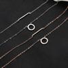 Ожерелье из стерлингового серебра 925 пробы с круглым стержнем для женщин, двухслойное геометрическое ожерелье, ювелирные изделия для дружбы, подарки