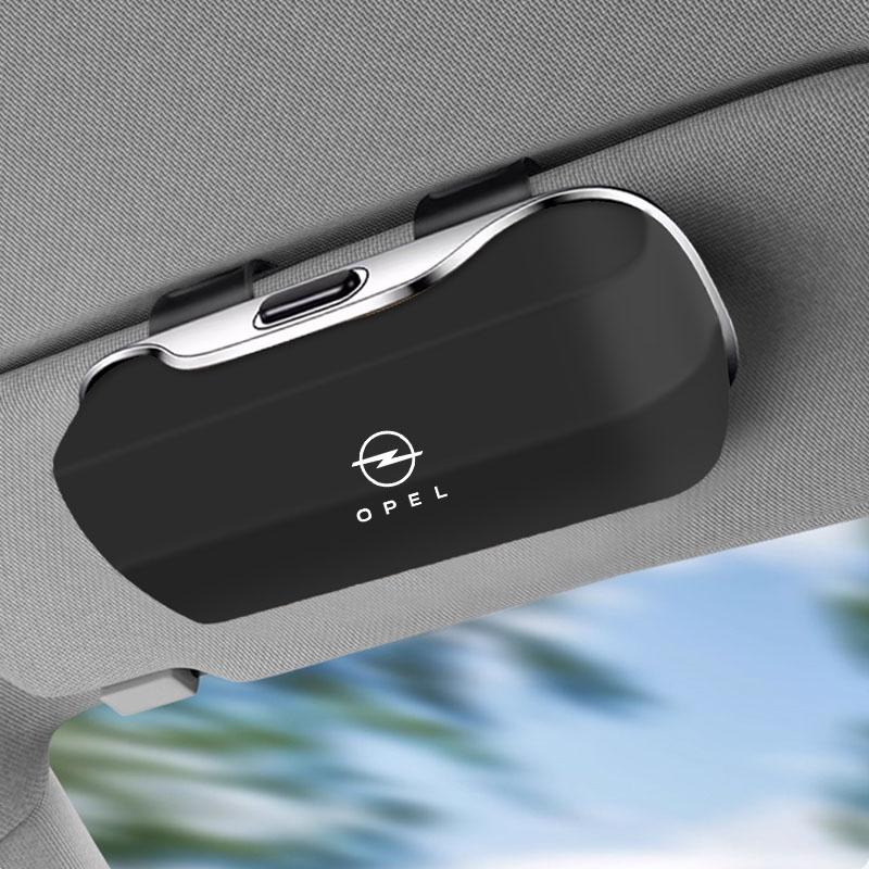 Для Opel Автомобильный Держатель для Солнцезащитных Очков, ABS Зажим-Футляр для Очков на Козырек, Автомобильный Контейнер для Хранения Очков на Козырек с Текстурой Углеродного Волокна