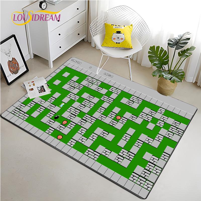 Retro Game Carpet for Living Room Bedroom Rug Kitchen Kids Door Unslip Floor Mats Birthday gift photography props Alfombra Rug